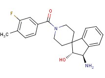 (2R*,3R*)-3-amino-1'-(3-fluoro-4-methylbenzoyl)-2,3-dihydrospiro[indene-1,4'-piperidin]-2-ol