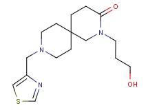 2-(3-hydroxypropyl)-9-(1,3-thiazol-4-ylmethyl)-2,9-diazaspiro[5.5]undecan-3-one
