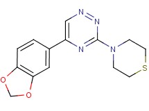 5-(1,3-benzodioxol-5-yl)-3-(4-thiomorpholinyl)-1,2,4-triazine