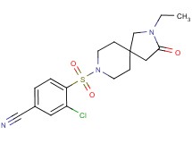 3-chloro-4-[(2-ethyl-3-oxo-2,8-diazaspiro[4.5]dec-8-yl)sulfonyl]benzonitrile
