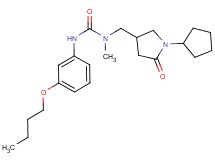N'-(3-butoxyphenyl)-N-[(1-cyclopentyl-5-oxopyrrolidin-3-yl)methyl]-N-methylurea