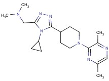 ({4-cyclopropyl-5-[1-(3,6-dimethylpyrazin-2-yl)piperidin-4-yl]-4H-1,2,4-triazol-3-yl}methyl)dimethylamine