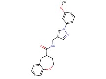 N-{[1-(3-methoxyphenyl)-1H-pyrazol-4-yl]methyl}-2,3,4,5-tetrahydro-1-benzoxepine-4-carboxamide