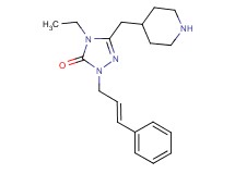 4-ethyl-2-[(2E)-3-phenyl-2-propen-1-yl]-5-(4-piperidinylmethyl)-2,4-dihydro-3H-1,2,4-triazol-3-one dihydrochloride
