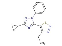 5-(3-cyclopropyl-1-phenyl-1H-1,2,4-triazol-5-yl)-4-ethyl-1,2,3-thiadiazole
