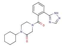 1-cyclohexyl-4-[2-(1H-1,2,4-triazol-5-yl)benzoyl]-2-piperazinone