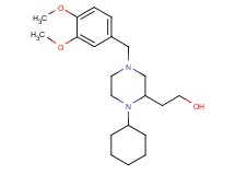2-[1-cyclohexyl-4-(3,4-dimethoxybenzyl)-2-piperazinyl]ethanol