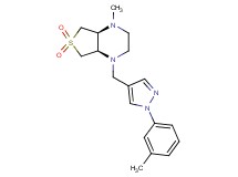 (4aR*,7aS*)-1-methyl-4-{[1-(3-methylphenyl)-1H-pyrazol-4-yl]methyl}octahydrothieno[3,4-b]pyrazine 6,6-dioxide