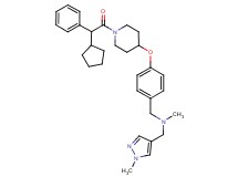 1-[4-({1-[cyclopentyl(phenyl)acetyl]-4-piperidinyl}oxy)phenyl]-N-methyl-N-[(1-methyl-1H-pyrazol-4-yl)methyl]methanamine