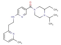 5-[(3-ethyl-4-isopropyl-1-piperazinyl)carbonyl]-N-[2-(6-methyl-2-pyridinyl)ethyl]-2-pyridinamine
