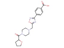 4-(5-{[4-(tetrahydrofuran-2-ylcarbonyl)piperazin-1-yl]methyl}-1,2,4-oxadiazol-3-yl)benzoic acid