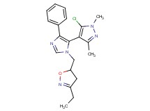 5-{[5-(5-chloro-1,3-dimethyl-1H-pyrazol-4-yl)-4-phenyl-1H-imidazol-1-yl]methyl}-3-ethyl-4,5-dihydroisoxazole