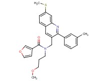 N-(3-methoxypropyl)-N-{[2-(3-methylphenyl)-7-(methylthio)-3-quinolinyl]methyl}-3-furamide