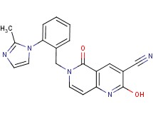2-hydroxy-6-[2-(2-methyl-1H-imidazol-1-yl)benzyl]-5-oxo-5,6-dihydro-1,6-naphthyridine-3-carbonitrile