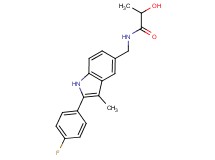 N-{[2-(4-fluorophenyl)-3-methyl-1H-indol-5-yl]methyl}-2-hydroxypropanamide