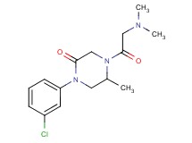 1-(3-chlorophenyl)-4-(N,N-dimethylglycyl)-5-methyl-2-piperazinone