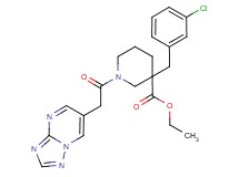 ethyl 3-(3-chlorobenzyl)-1-([1,2,4]triazolo[1,5-a]pyrimidin-6-ylacetyl)-3-piperidinecarboxylate