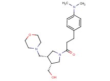 [(3R*,4R*)-1-{3-[4-(dimethylamino)phenyl]propanoyl}-4-(morpholin-4-ylmethyl)pyrrolidin-3-yl]methanol