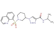 N-isopropyl-1-[1-(8-quinolinylsulfonyl)-3-piperidinyl]-1H-1,2,3-triazole-4-carboxamide