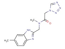 N-methyl-N-[(6-methyl-1H-benzimidazol-2-yl)methyl]-2-(1H-tetrazol-1-yl)acetamide trifluoroacetate