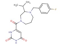 6-{[4-(4-fluorobenzyl)-3-isopropyl-1,4-diazepan-1-yl]carbonyl}pyrimidine-2,4(1H,3H)-dione