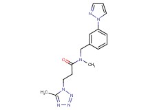 N-methyl-3-(5-methyl-1H-tetrazol-1-yl)-N-[3-(1H-pyrazol-1-yl)benzyl]propanamide