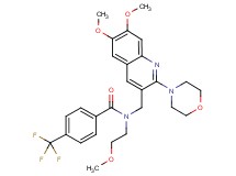N-{[6,7-dimethoxy-2-(4-morpholinyl)-3-quinolinyl]methyl}-N-(2-methoxyethyl)-4-(trifluoromethyl)benzamide