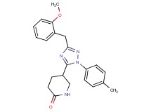 5-[3-(2-methoxybenzyl)-1-(4-methylphenyl)-1H-1,2,4-triazol-5-yl]piperidin-2-one
