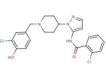 2-chloro-N-{1-[1-(3-chloro-4-hydroxybenzyl)-4-piperidinyl]-1H-pyrazol-5-yl}benzamide