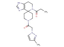 1'-[(3-methyl-1H-pyrazol-1-yl)acetyl]-5-propionyl-1,5,6,7-tetrahydrospiro[imidazo[4,5-c]pyridine-4,4'-piperidine]