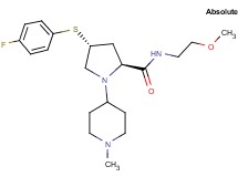 (4R)-4-[(4-fluorophenyl)thio]-N-(2-methoxyethyl)-1-(1-methyl-4-piperidinyl)-L-prolinamide