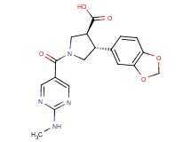 (3S*,4R*)-4-(1,3-benzodioxol-5-yl)-1-{[2-(methylamino)pyrimidin-5-yl]carbonyl}pyrrolidine-3-carboxylic acid