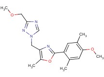 1-{[2-(4-methoxy-2,5-dimethylphenyl)-5-methyl-1,3-oxazol-4-yl]methyl}-3-(methoxymethyl)-1H-1,2,4-triazole