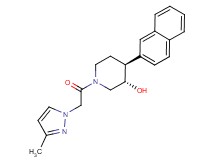 (3S*,4S*)-1-[(3-methyl-1H-pyrazol-1-yl)acetyl]-4-(2-naphthyl)piperidin-3-ol