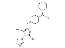 4-[1-(1-{[2,5-dimethyl-1-(4H-1,2,4-triazol-4-yl)-1H-pyrrol-3-yl]methyl}piperidin-4-yl)ethyl]morpholine