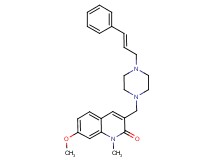 7-methoxy-1-methyl-3-({4-[(2E)-3-phenyl-2-propen-1-yl]-1-piperazinyl}methyl)-2(1H)-quinolinone