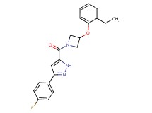 5-{[3-(2-ethylphenoxy)-1-azetidinyl]carbonyl}-3-(4-fluorophenyl)-1H-pyrazole