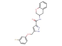 N-(3,4-dihydro-2H-chromen-3-yl)-5-[(3-fluorophenoxy)methyl]-1H-pyrazole-3-carboxamide