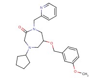 4-cyclopentyl-6-[(3-methoxybenzyl)oxy]-1-(2-pyridinylmethyl)-1,4-diazepan-2-one