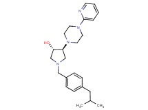 (3S*,4S*)-1-(4-isobutylbenzyl)-4-[4-(2-pyridinyl)-1-piperazinyl]-3-pyrrolidinol