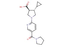(3S*,4S*)-4-cyclopropyl-1-[5-(1-pyrrolidinylcarbonyl)-2-pyridinyl]-3-pyrrolidinecarboxylic acid