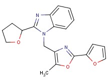 1-{[2-(2-furyl)-5-methyl-1,3-oxazol-4-yl]methyl}-2-(tetrahydrofuran-2-yl)-1H-benzimidazole