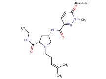 N-[(3S,5S)-5-[(ethylamino)carbonyl]-1-(4-methylpent-3-en-1-yl)pyrrolidin-3-yl]-1-methyl-6-oxo-1,6-dihydropyridazine-3-carboxamide