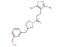 [3-({1-[3-(3,5-dimethylisoxazol-4-yl)propanoyl]pyrrolidin-3-yl}methyl)phenyl]methanol