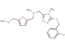 ({5-[(2-chlorobenzyl)thio]-4-methyl-4H-1,2,4-triazol-3-yl}methyl){[5-(methoxymethyl)-2-furyl]methyl}methylamine