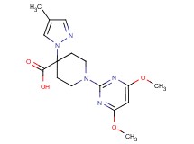 1-(4,6-dimethoxypyrimidin-2-yl)-4-(4-methyl-1H-pyrazol-1-yl)piperidine-4-carboxylic acid