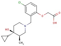 (4-chloro-2-{[(3R*,4R*)-4-cyclopropyl-4-hydroxy-3-methylpiperidin-1-yl]methyl}phenoxy)acetic acid
