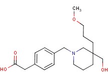 (4-{[3-(hydroxymethyl)-3-(3-methoxypropyl)-1-piperidinyl]methyl}phenyl)acetic acid