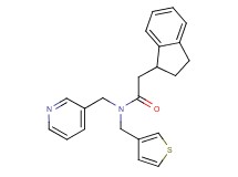 2-(2,3-dihydro-1H-inden-1-yl)-N-(3-pyridinylmethyl)-N-(3-thienylmethyl)acetamide