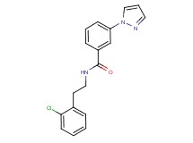 N-[2-(2-chlorophenyl)ethyl]-3-(1H-pyrazol-1-yl)benzamide